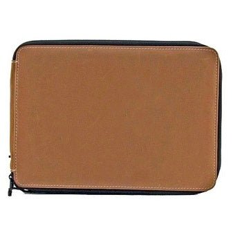 Global Art Classic Tan Leather Pencil Case