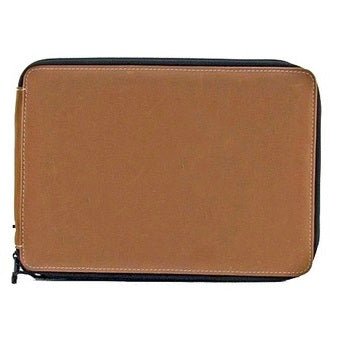 Global Art Empty Pencil Case - Leather Antique Brown 48 Capacity - merriartist.com