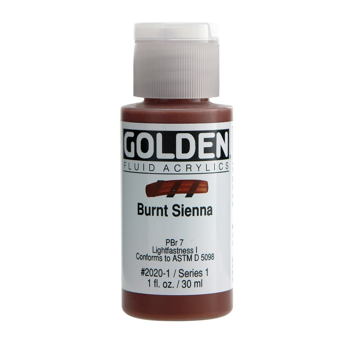Golden Fluid Acrylic Burnt Sienna 1 oz - merriartist.com