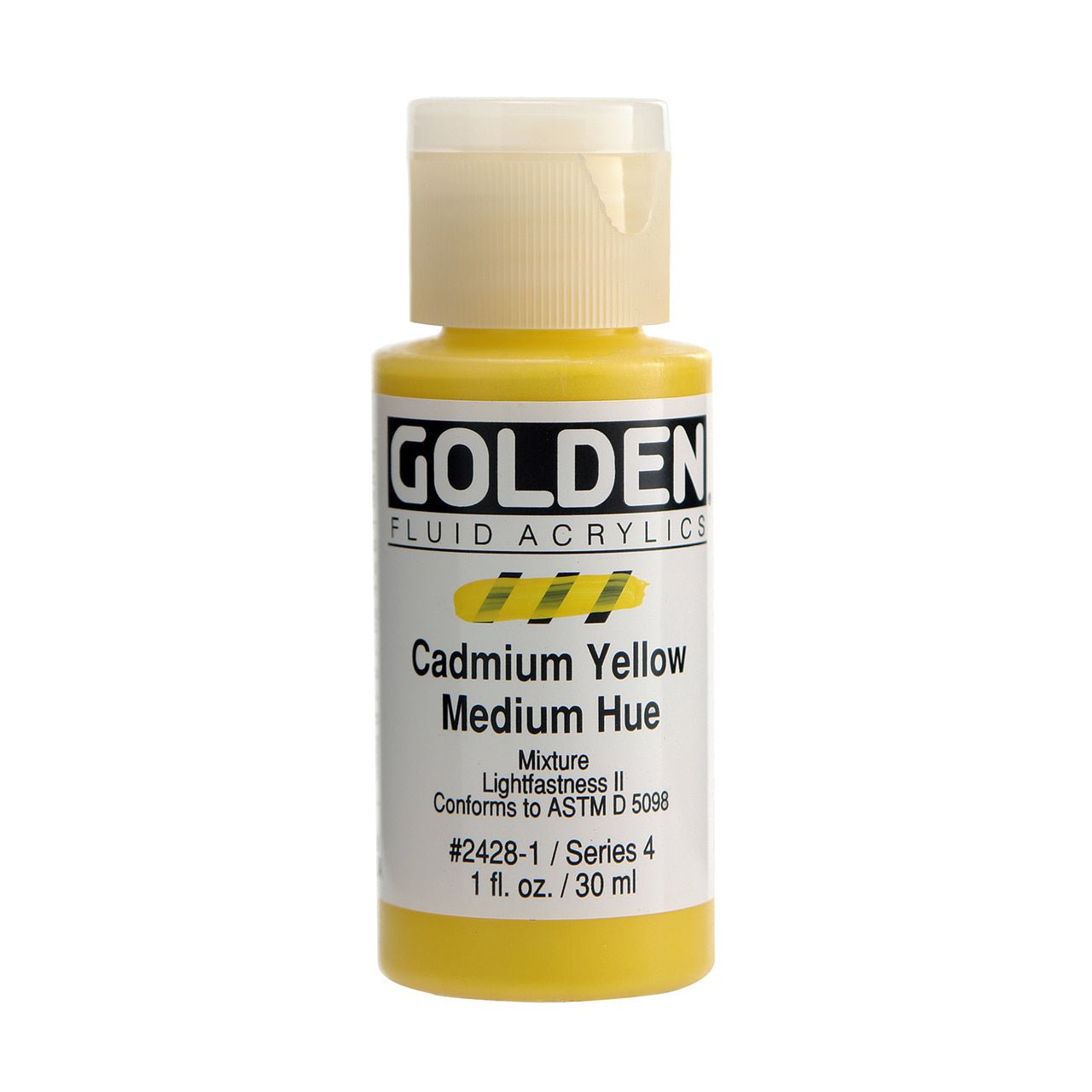 Golden Fluid Acrylic Cadmium Yellow Medium Hue 1 oz - merriartist.com