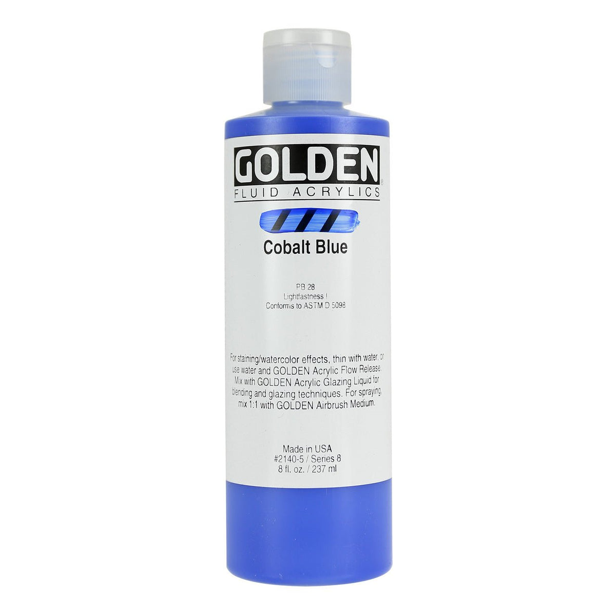 Golden Fluid Acrylic Cobalt Blue 8 oz - merriartist.com