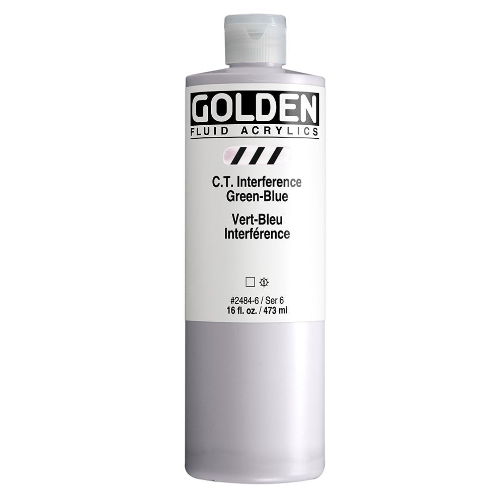 Golden Fluid Acrylic C.T. Interference Green/Blue 16 oz - merriartist.com
