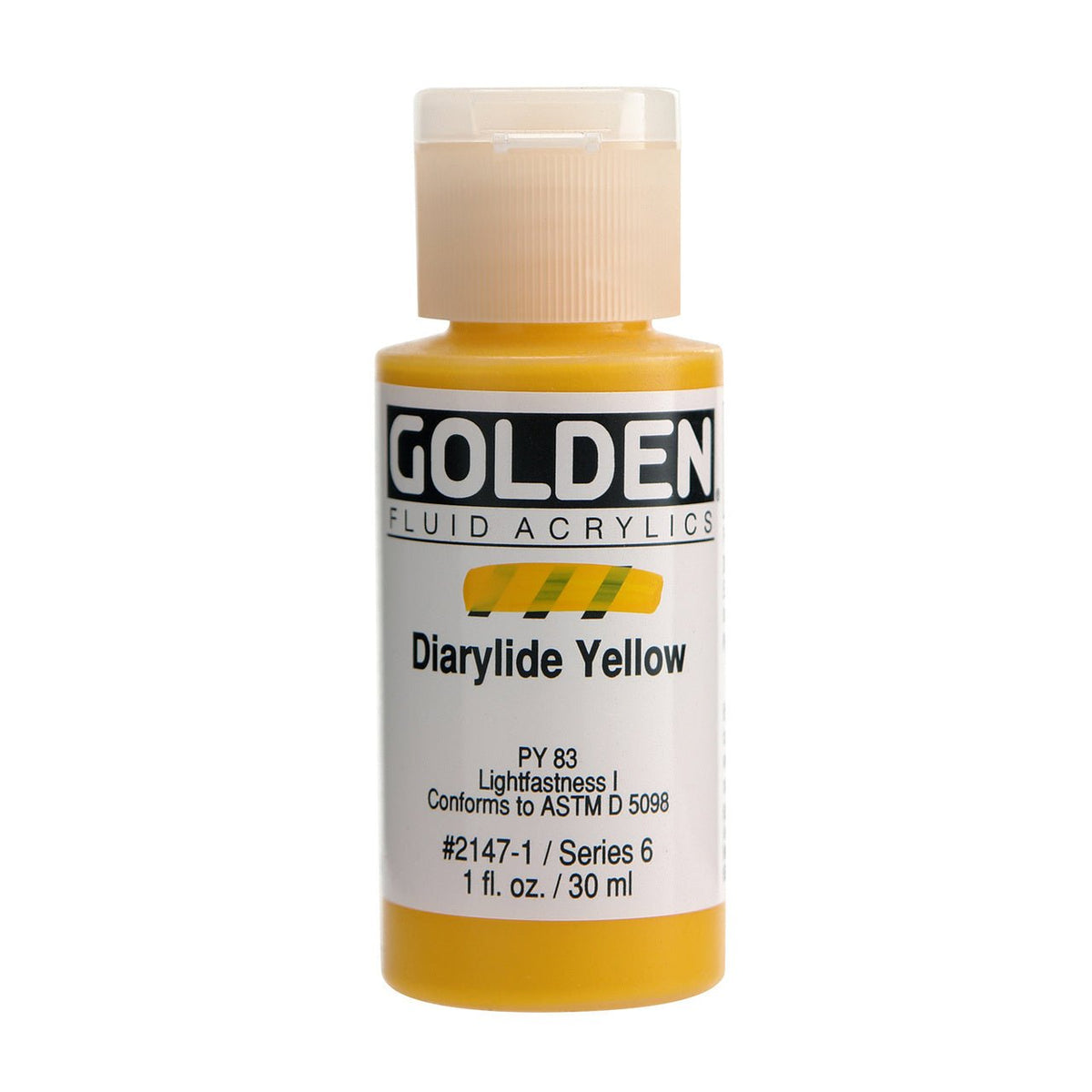 Golden Fluid Acrylic Diarylide Yellow 1 oz - merriartist.com