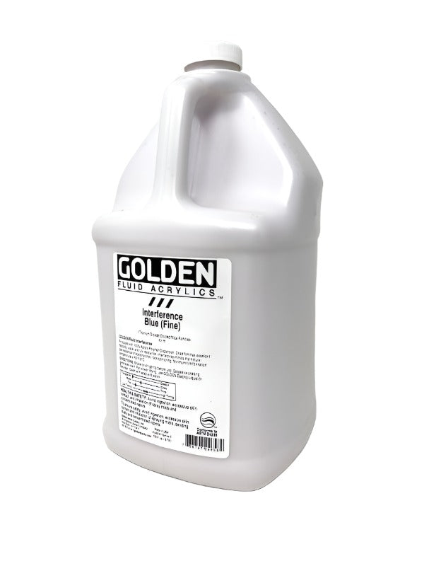 Golden Fluid Acrylic Interference Blue (fine) 128 oz 1 gallon jug - merriartist.com