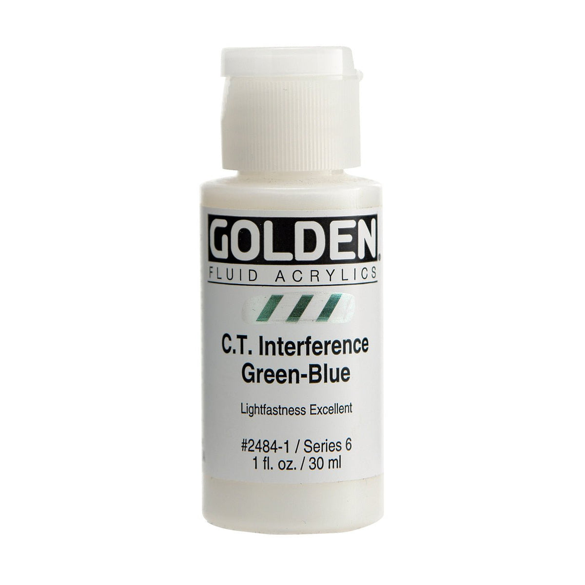 Golden Fluid Acrylic Interference C.T. Green-Blue 1 oz - merriartist.com