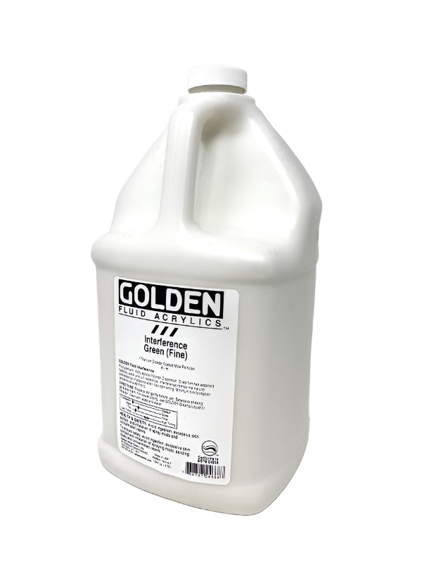Golden Fluid Acrylic Interference Green (fine) 128 fl. oz. - 1 gallon jug