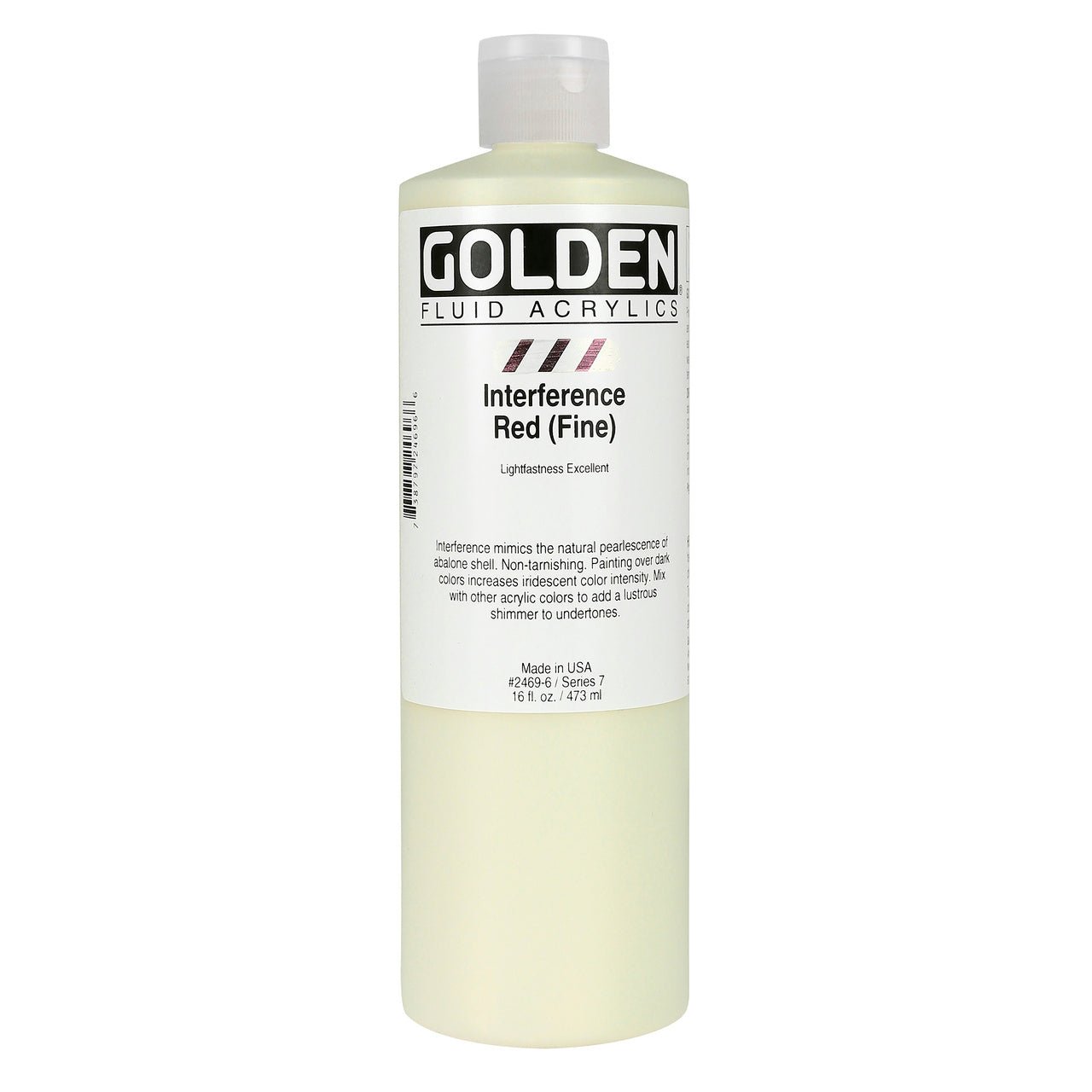 Golden Fluid Acrylic Interference Red (fine) 16 oz - merriartist.com