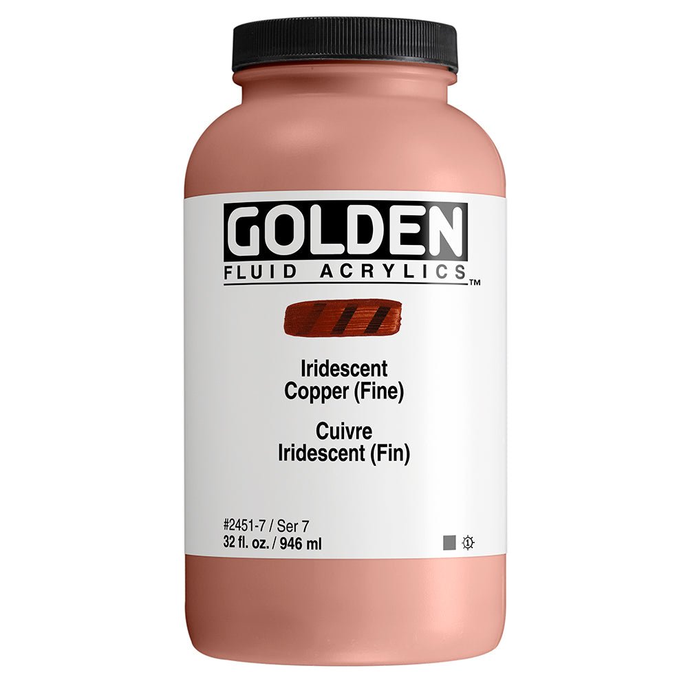 Golden Fluid Acrylic Iridescent Copper (fine) 32 oz - merriartist.com