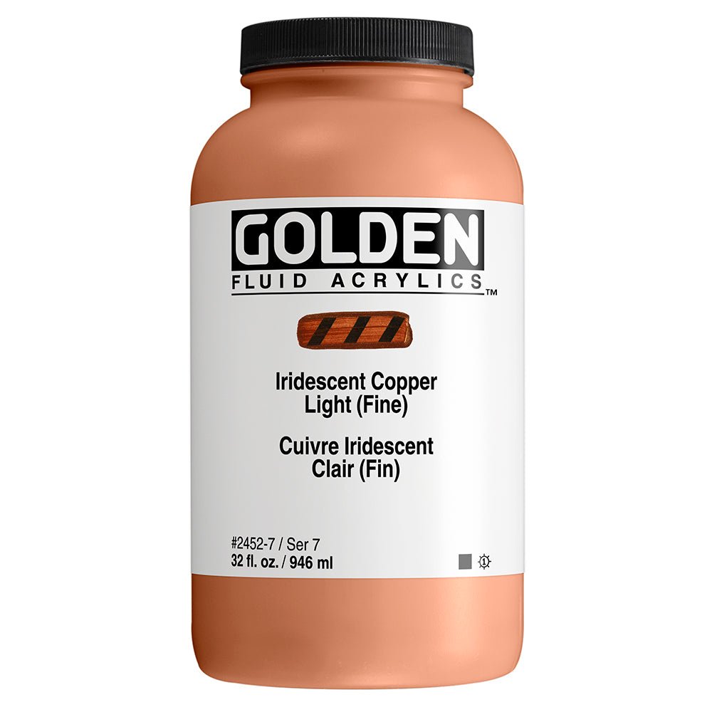 Golden Fluid Acrylic Iridescent Copper Light (fine) 32 oz - merriartist.com