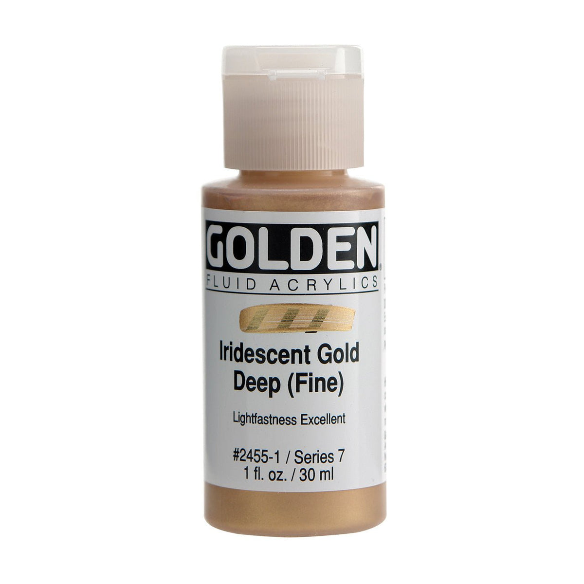 Golden Fluid Acrylic Iridescent Gold Deep (fine) 1 oz - merriartist.com