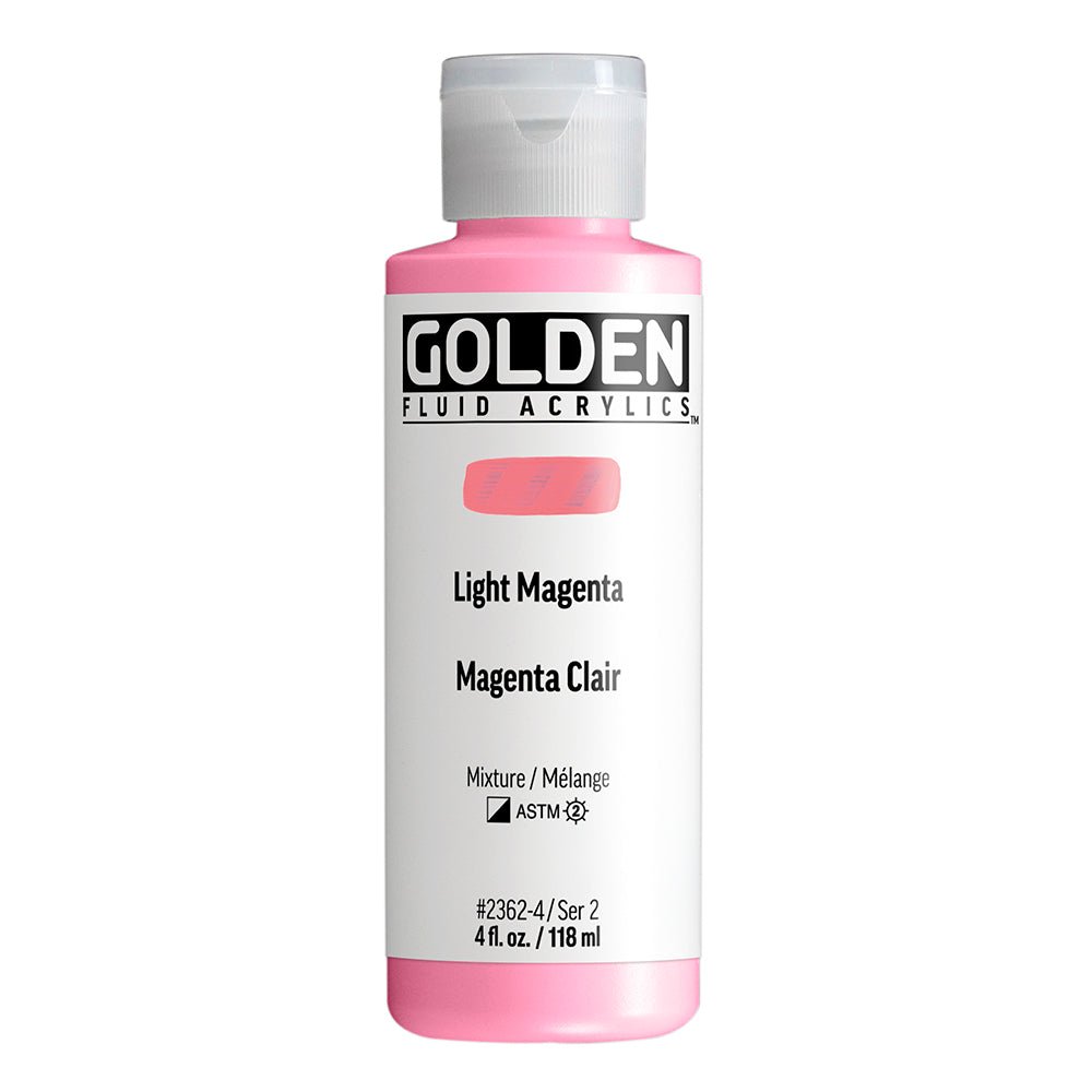 Golden Fluid Acrylic Light Magenta 4 oz (pre-order) - The Merri Artist - merriartist.com