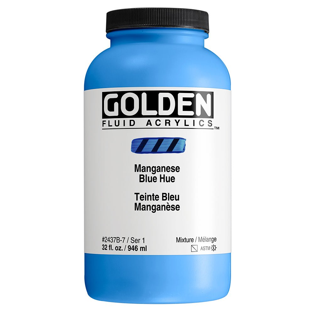 Golden Fluid Acrylic Manganese Blue Hue 32 oz - merriartist.com