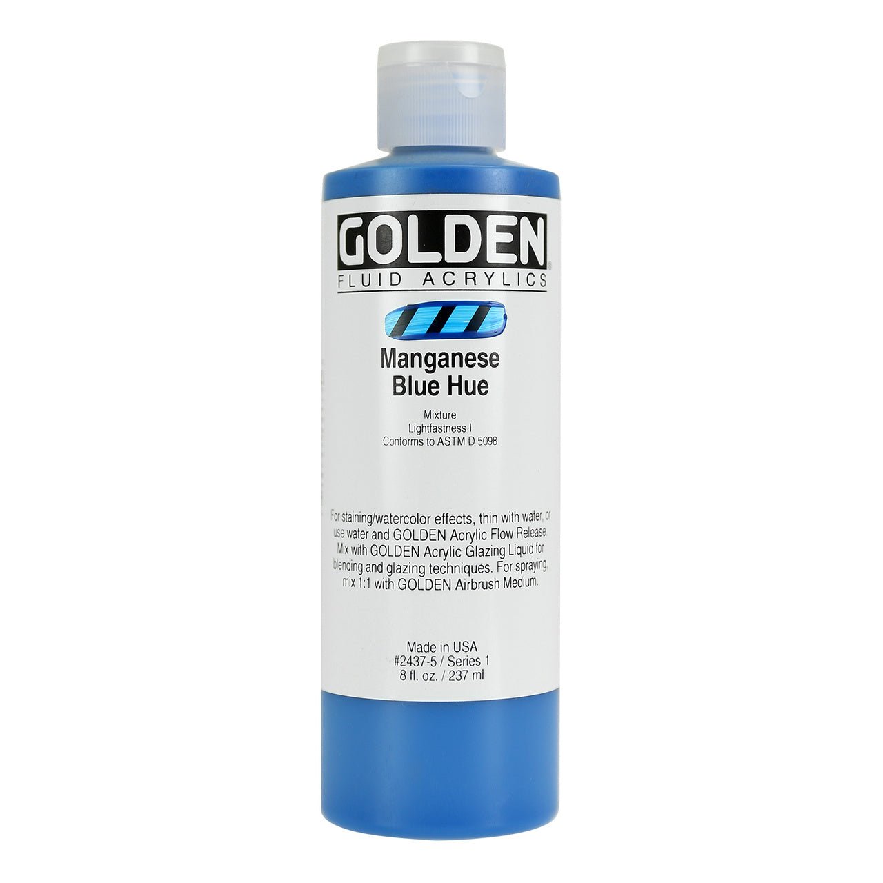 Golden Fluid Acrylic Manganese Blue Hue 8 oz - merriartist.com