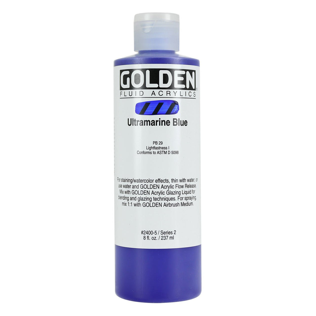 Golden Fluid Acrylic Ultramarine Blue 8 oz - merriartist.com