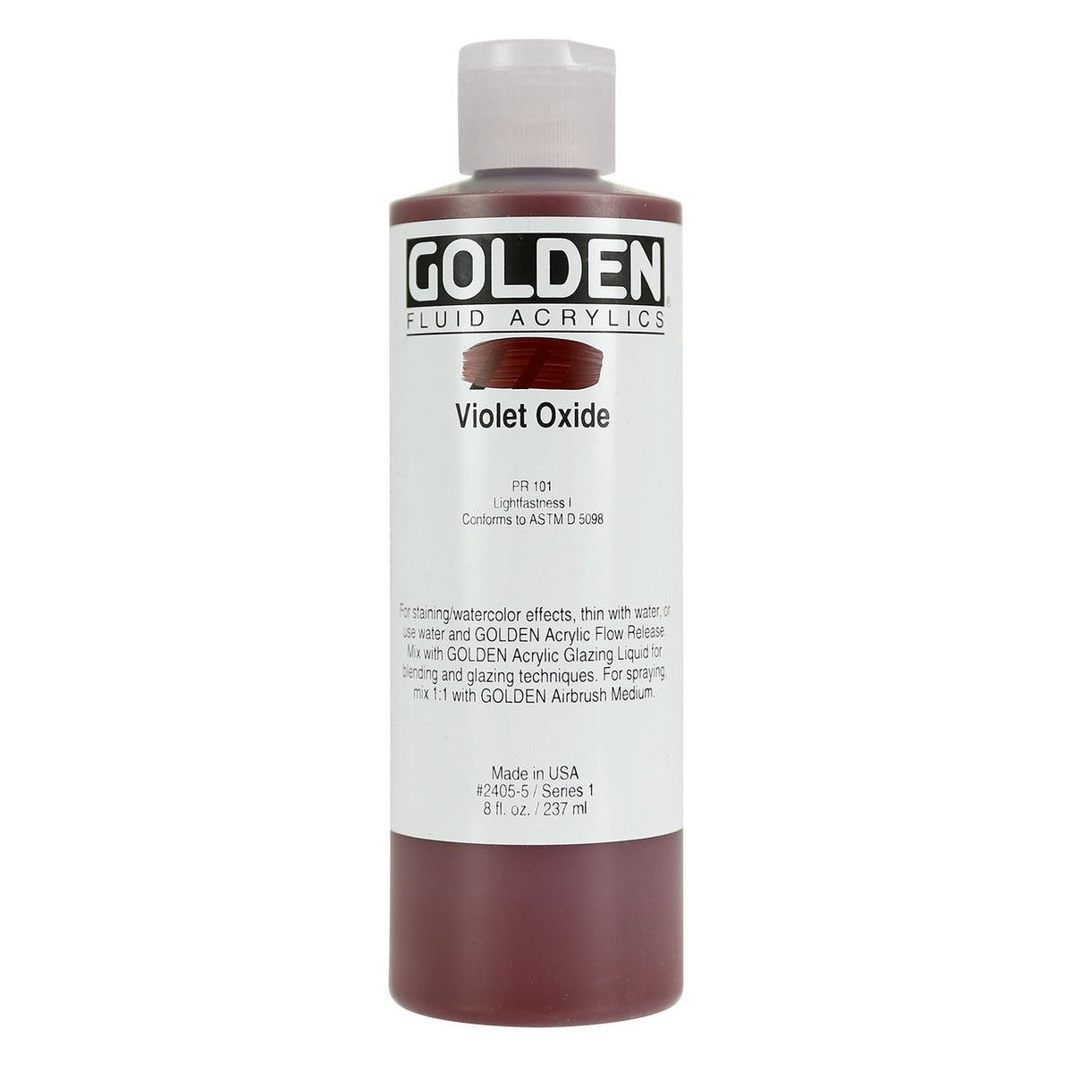 Golden Fluid Acrylic Violet Oxide 8 oz - merriartist.com
