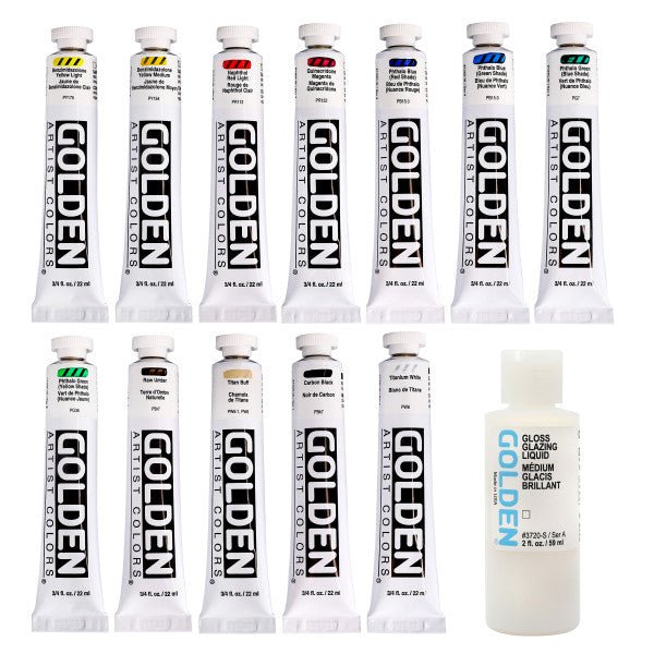Golden Heavy Body Acrylic 12 Color Mixing Set - merriartist.com