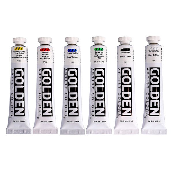 Golden Heavy Body Acrylic 6 Color Intro Set - merriartist.com