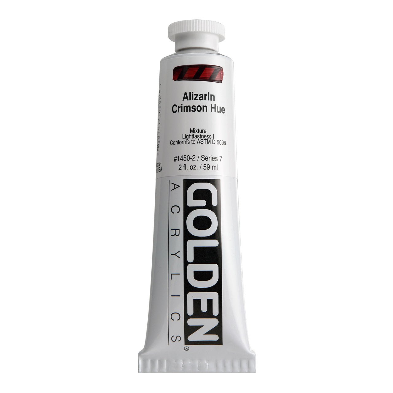 Golden Heavy Body Acrylic Alizarin Crimson Hue 2 oz - merriartist.com