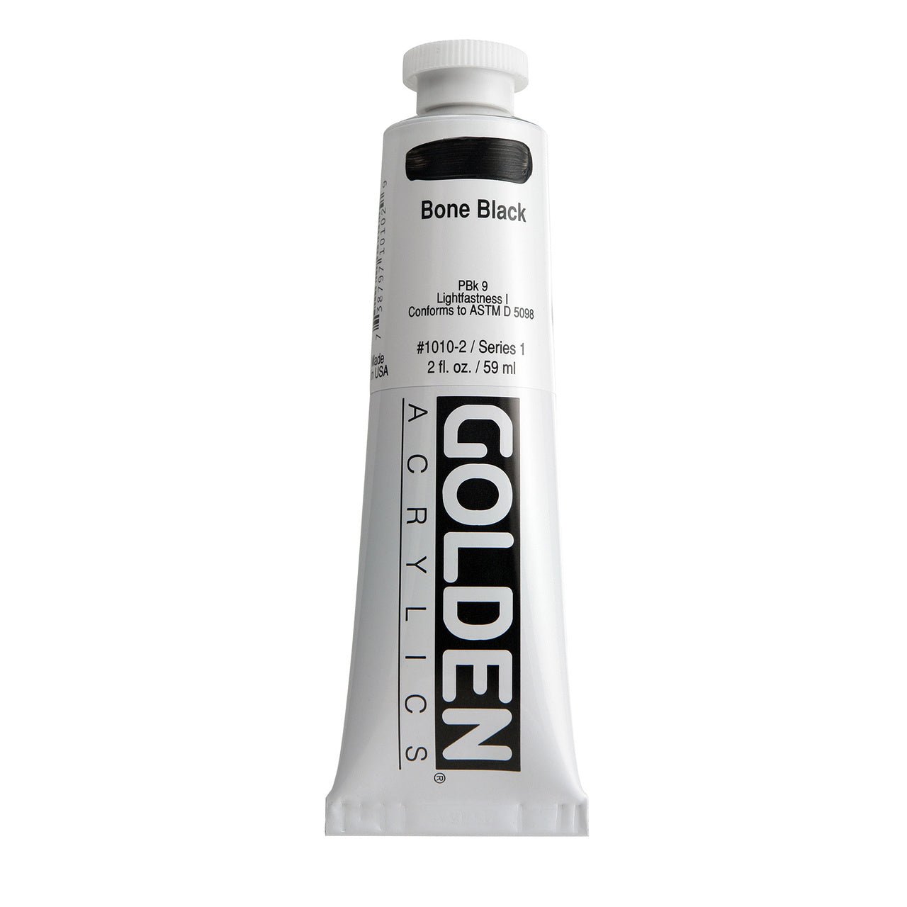 Golden Heavy Body Acrylic Bone Black 2 oz - merriartist.com