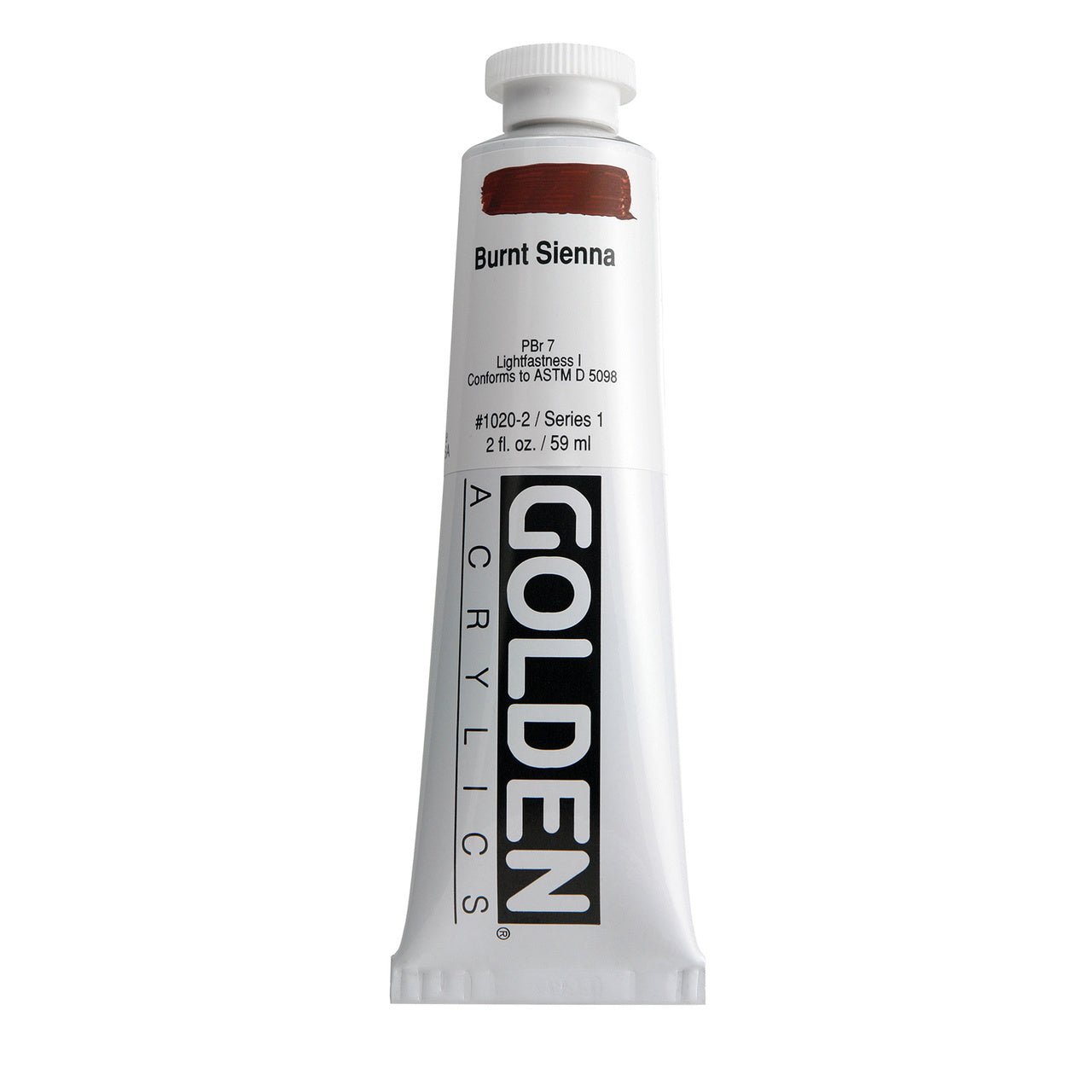 Golden Heavy Body Acrylic Burnt Sienna 2 oz - merriartist.com