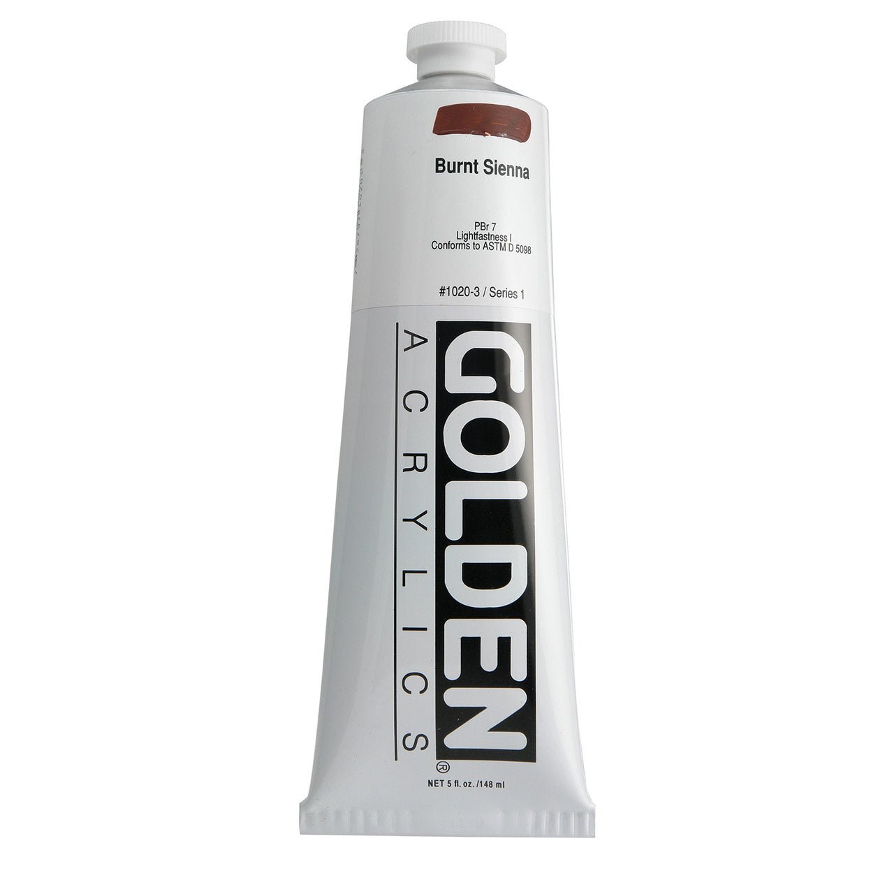 Golden Heavy Body Acrylic Burnt Sienna 5 oz - merriartist.com