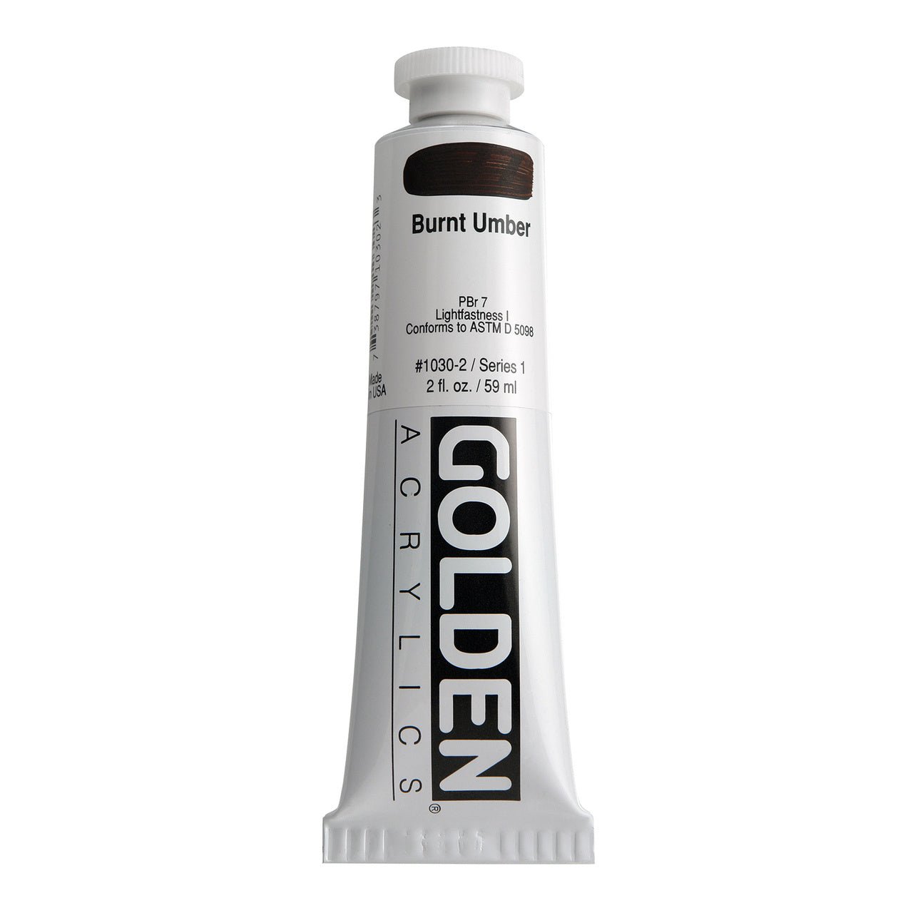 Golden Heavy Body Acrylic Burnt Umber 2 oz - merriartist.com