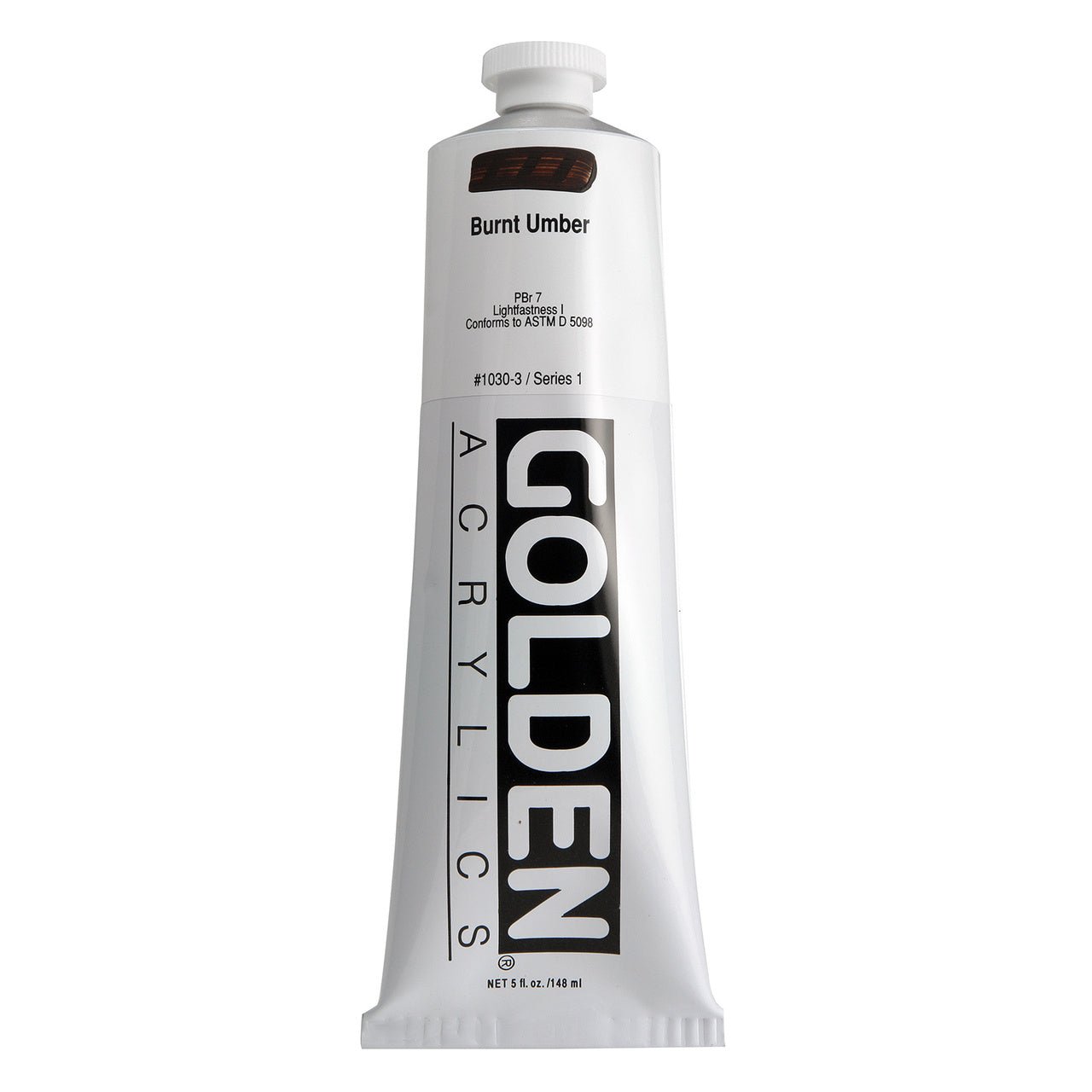 Golden Heavy Body Acrylic Burnt Umber 5 oz - merriartist.com