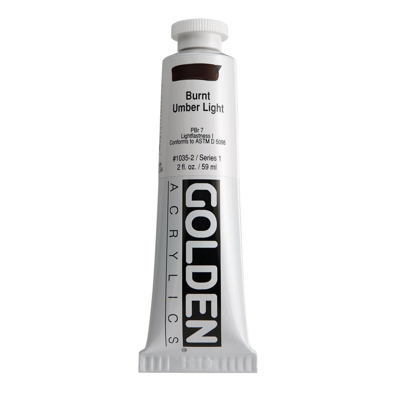 Golden Heavy Body Acrylic Burnt Umber Light 2 oz - merriartist.com