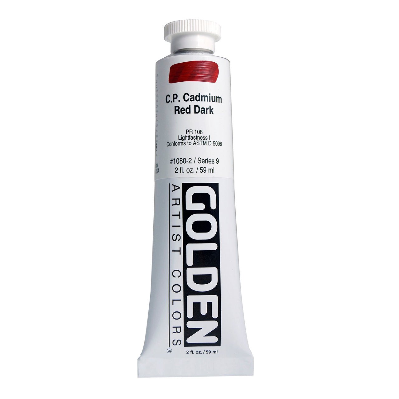 Golden Heavy Body Acrylic Cadmium Red Dark 2 oz - merriartist.com