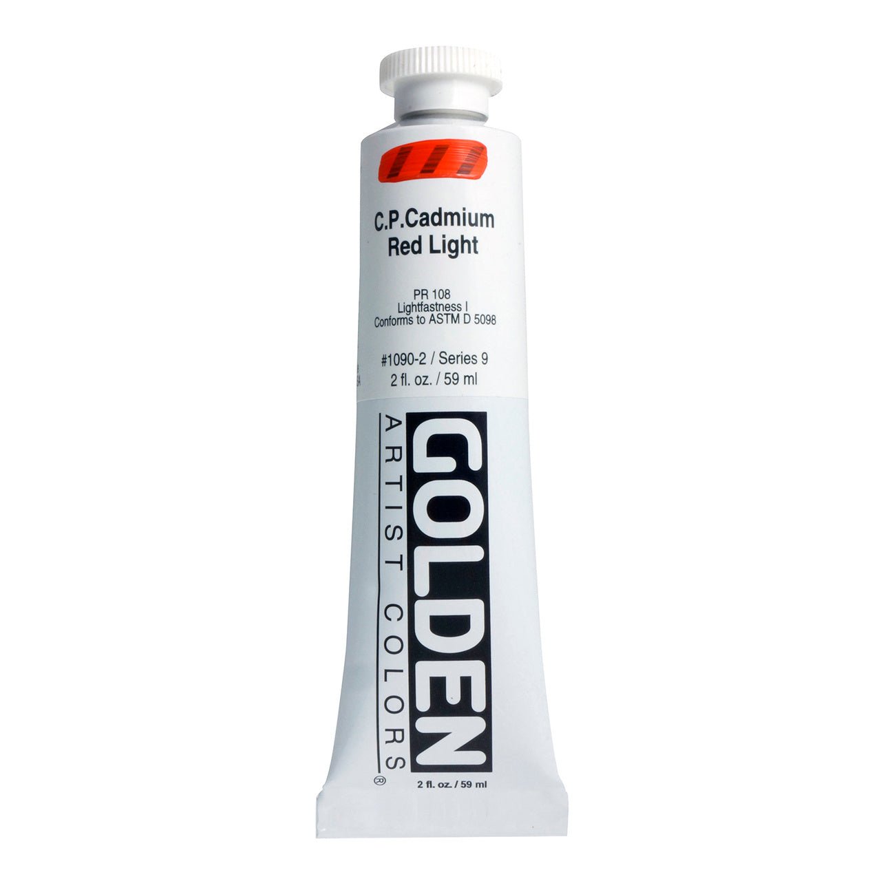 Golden Heavy Body Acrylic Cadmium Red Light 2 oz - merriartist.com