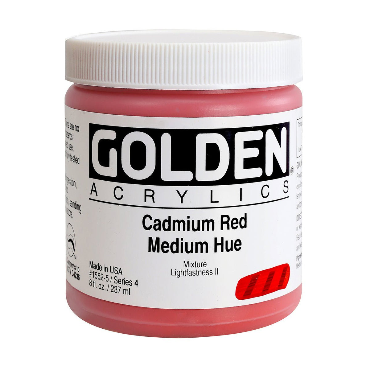 Golden Heavy Body Acrylic Cadmium Red Medium Hue 8 oz - merriartist.com