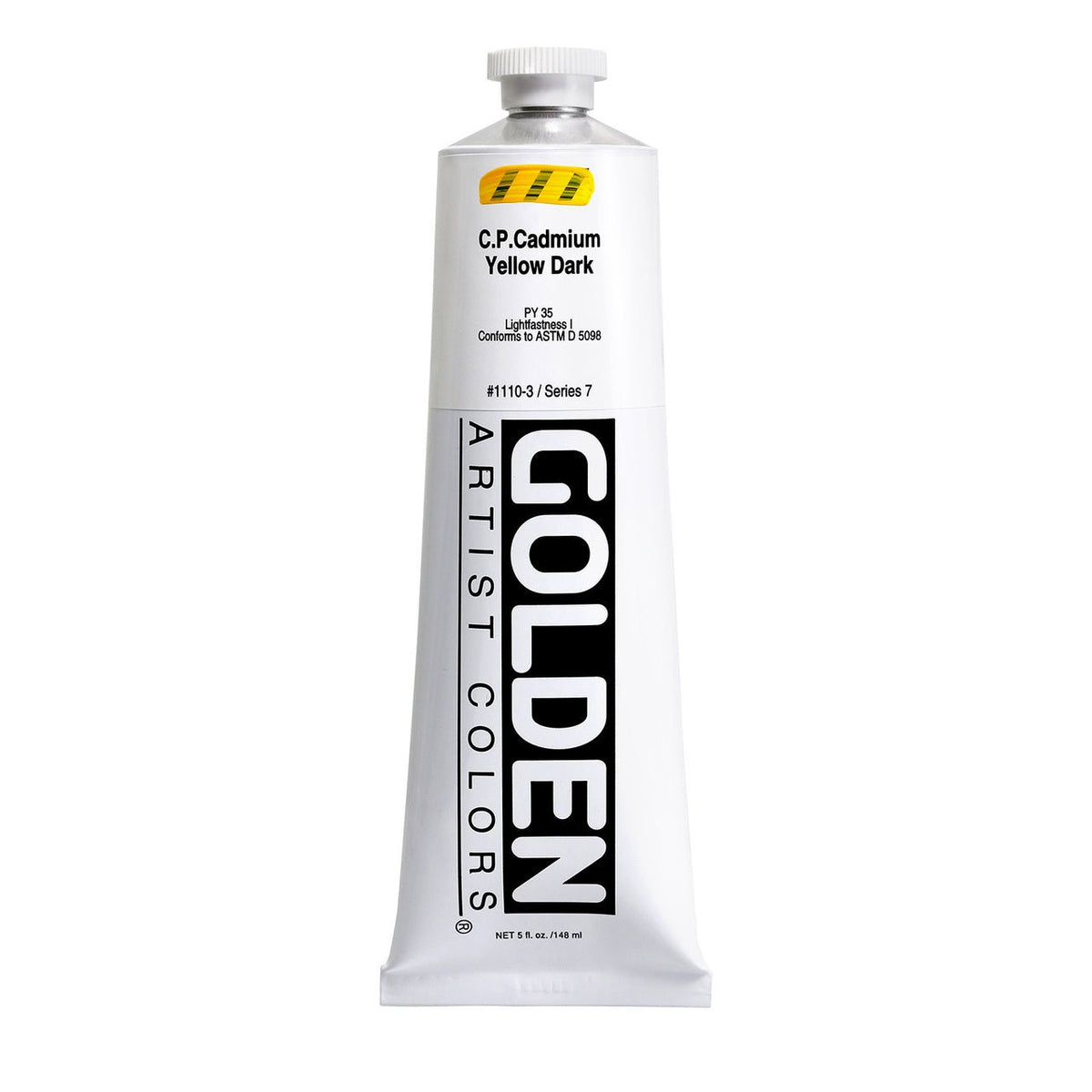 Golden Heavy Body Acrylic Cadmium Yellow Dark 5 oz - merriartist.com