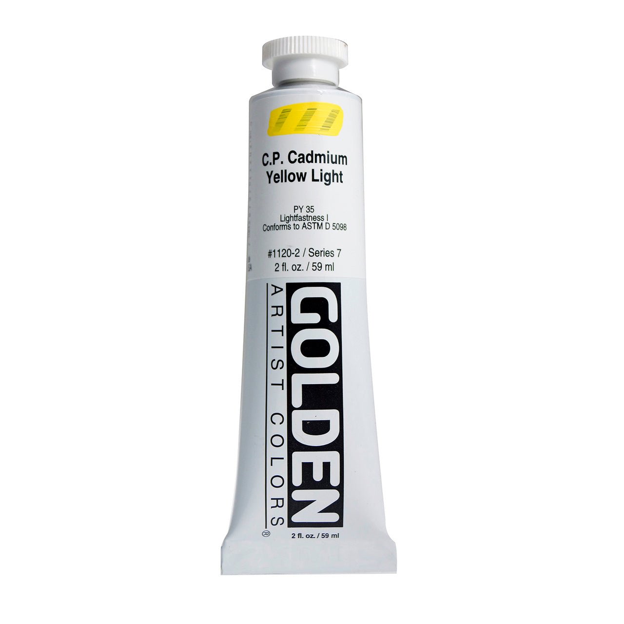 Golden Heavy Body Acrylic Cadmium Yellow Light 2 oz - merriartist.com