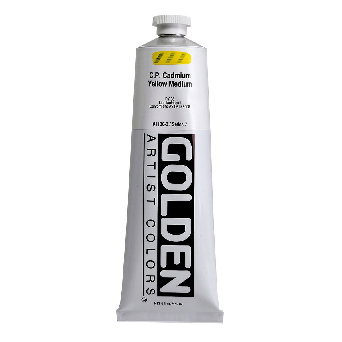 Golden Heavy Body Acrylic Cadmium Yellow Medium 5 oz - merriartist.com