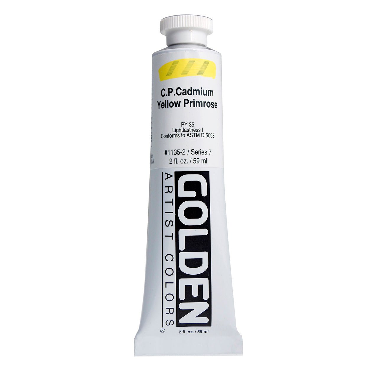 Golden Heavy Body Acrylic Cadmium Yellow Primrose 2 oz - merriartist.com