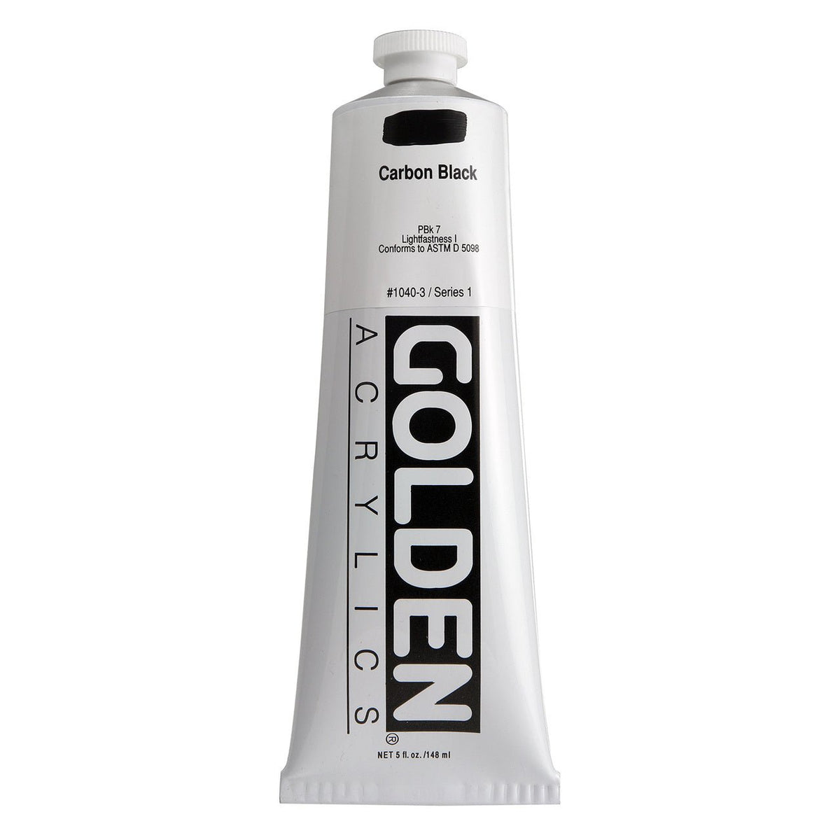 Golden Heavy Body Acrylic Carbon Black 5 oz - merriartist.com