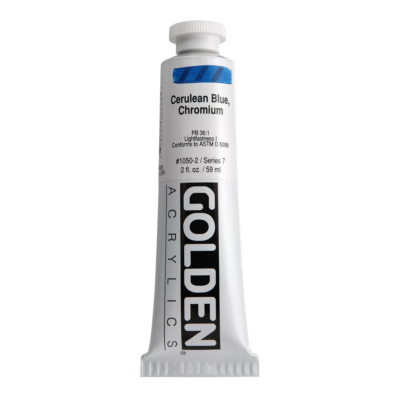 Golden Heavy Body Acrylic Cerulean Blue Chromium 2 oz - merriartist.com