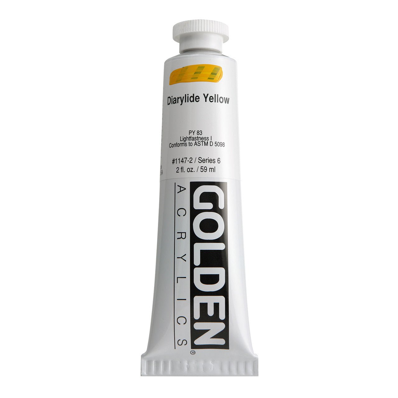 Golden Heavy Body Acrylic Diarylide Yellow 2 oz - merriartist.com