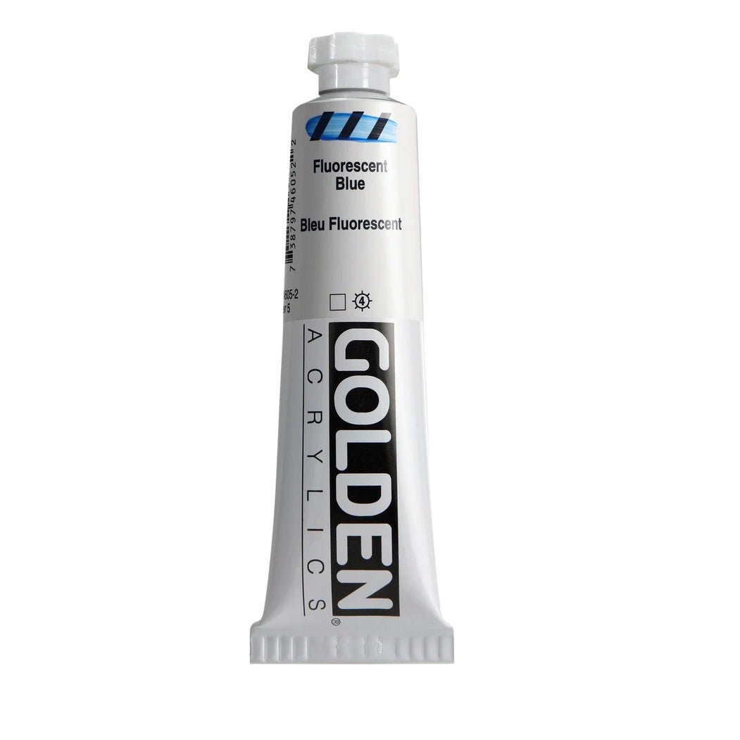 Golden Heavy Body Acrylic Fluorescent Blue 2 oz - merriartist.com