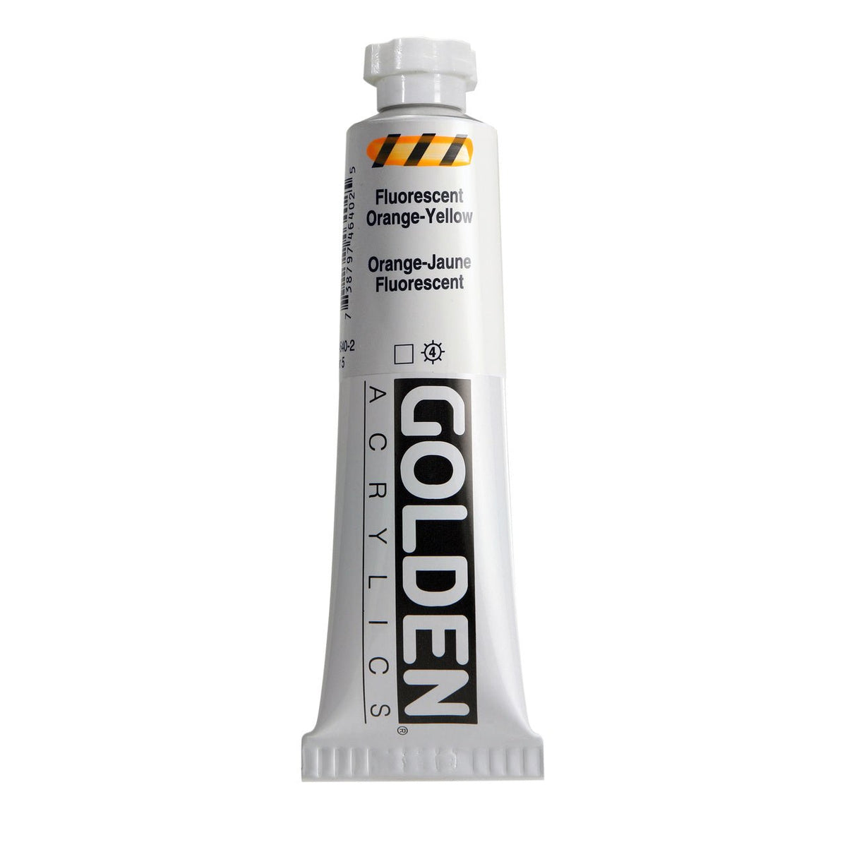 Golden Heavy Body Acrylic Fluorescent Orange-Yellow 2 oz - merriartist.com