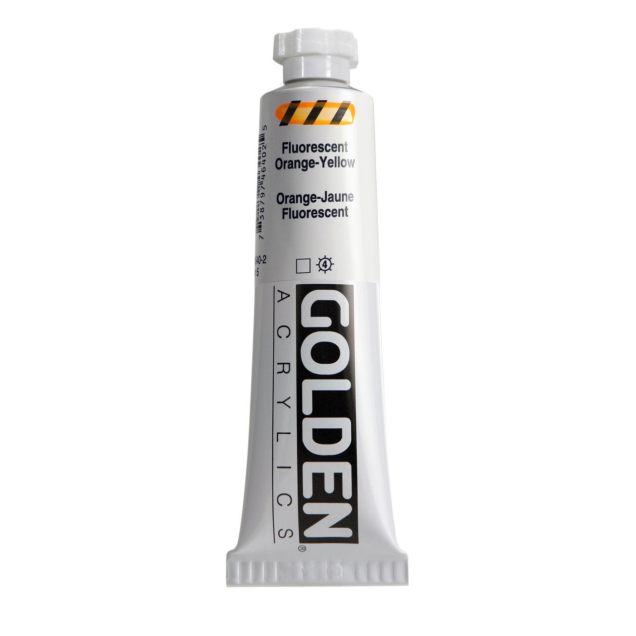 Golden Heavy Body Acrylic Fluorescent Orange-Yellow 2 oz - merriartist.com