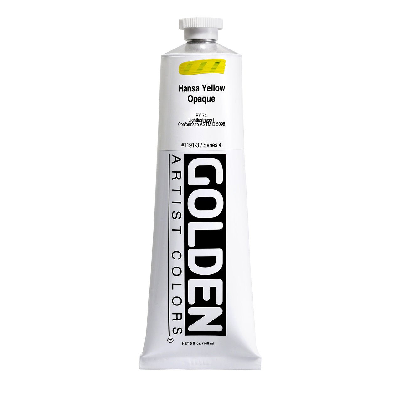 Golden Heavy Body Acrylic Hansa Yellow Opaque 5 oz - merriartist.com