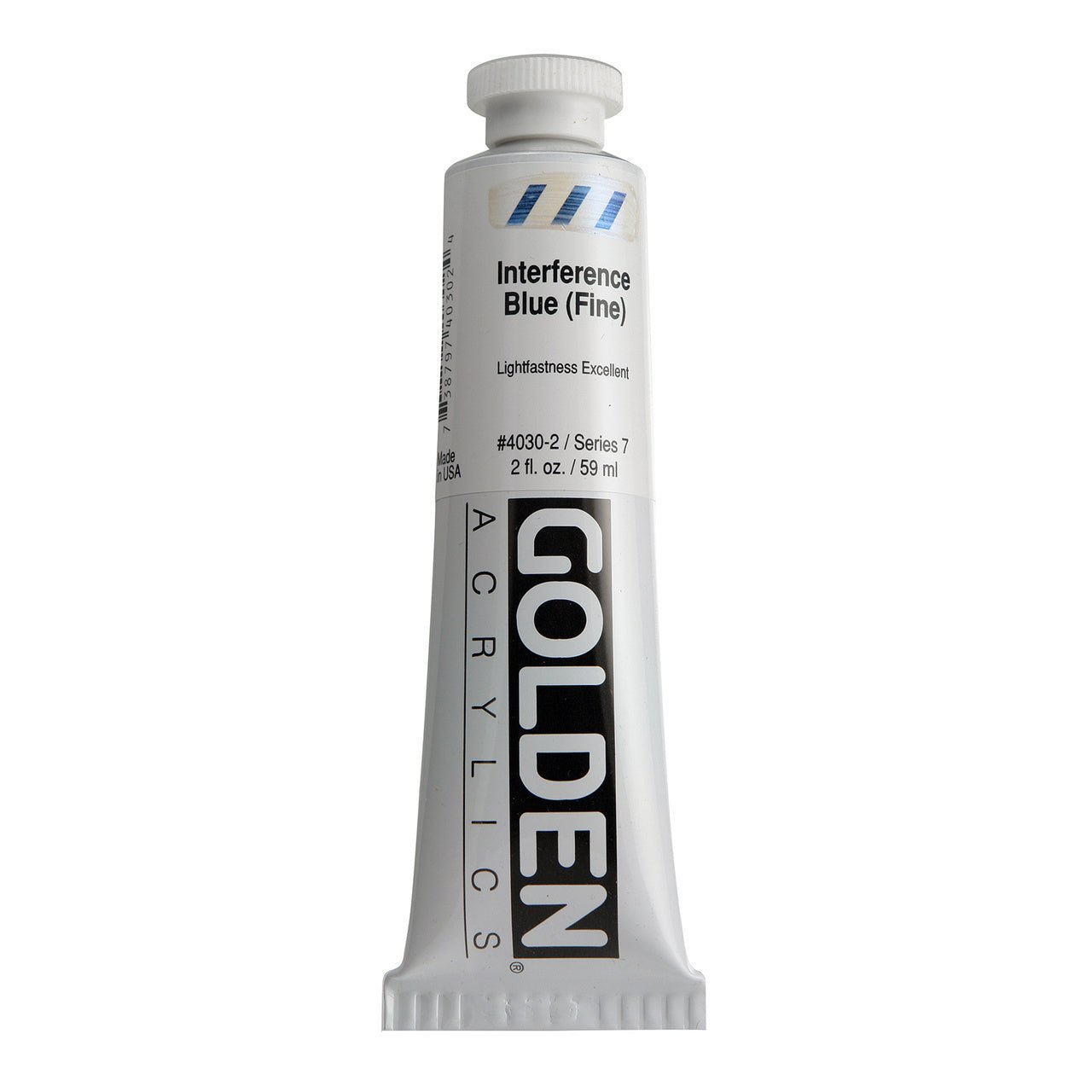 Golden Heavy Body Acrylic Interference Blue (fine) 2 oz - merriartist.com
