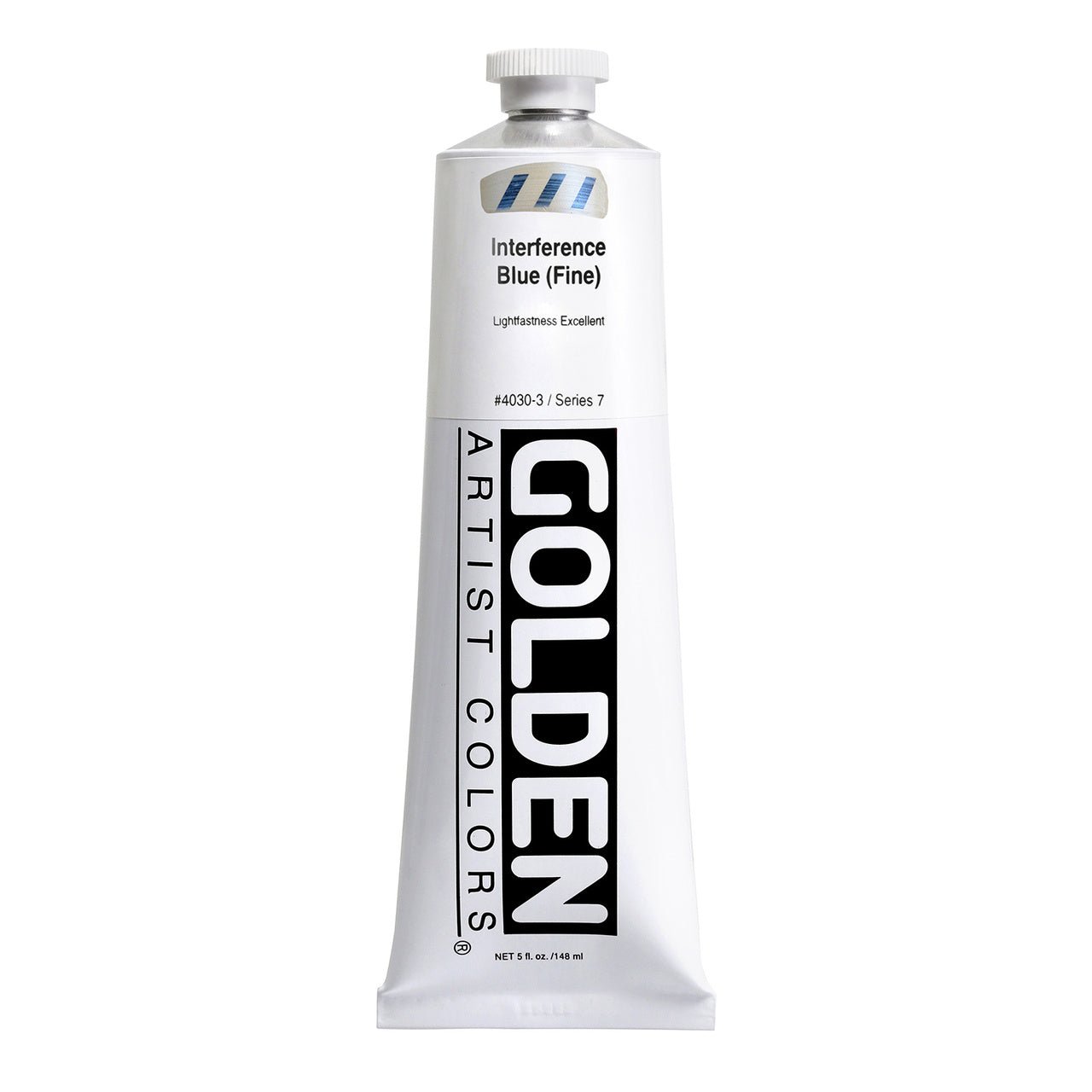 Golden Heavy Body Acrylic Interference Blue (fine) 5 oz - merriartist.com