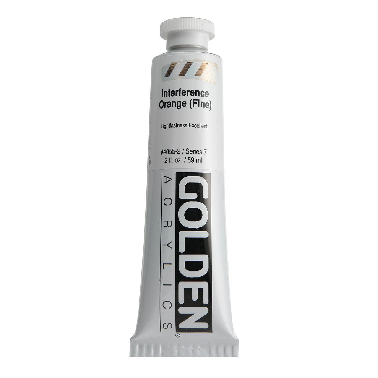 Golden Heavy Body Acrylic Interference Orange (fine) 2 oz - merriartist.com