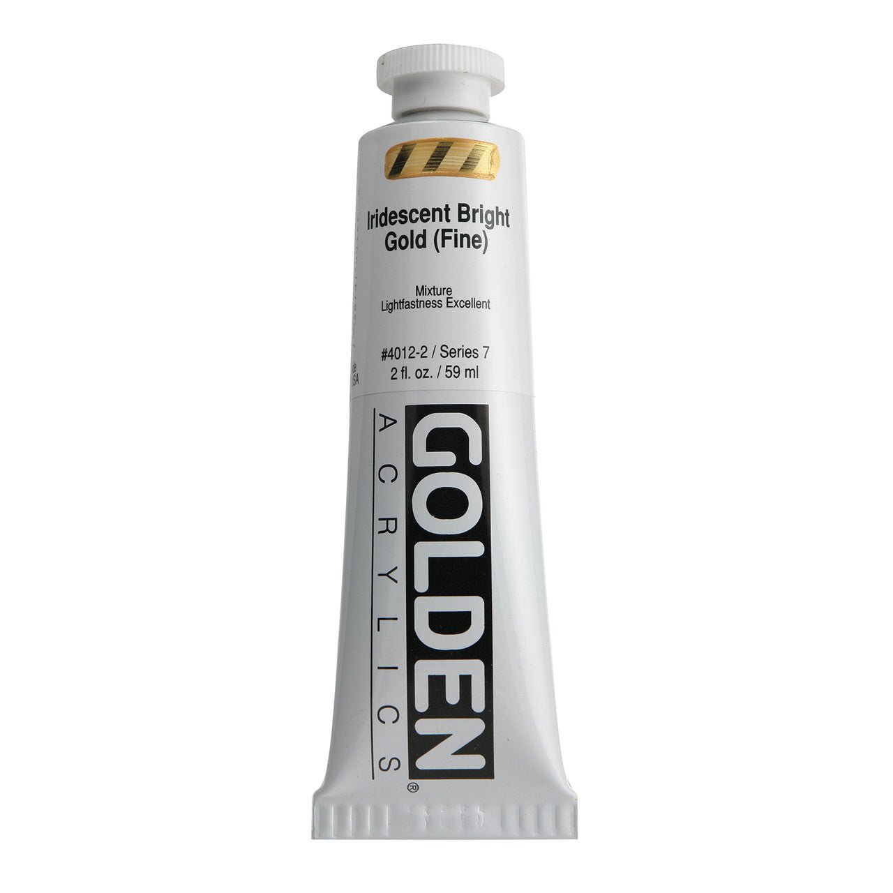Golden Heavy Body Acrylic Iridescent Bright Gold (fine) 2 oz - merriartist.com