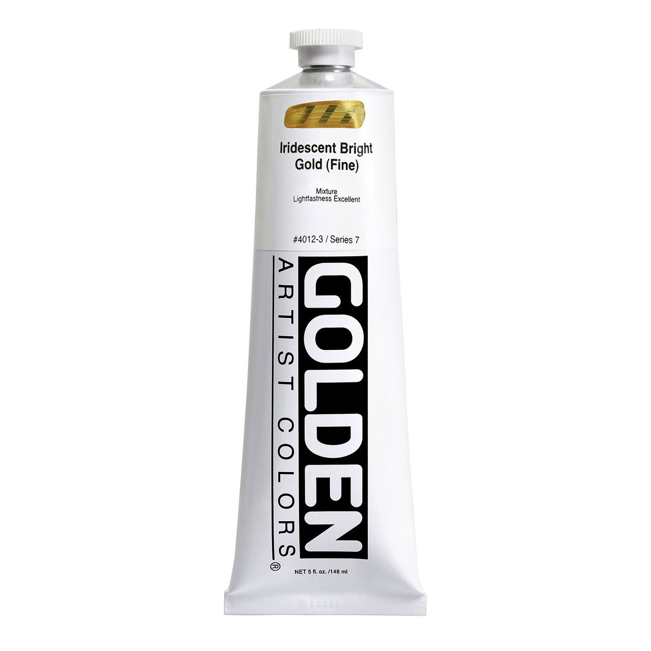 Golden Heavy Body Acrylic Iridescent Bright Gold (fine) 5 oz - merriartist.com