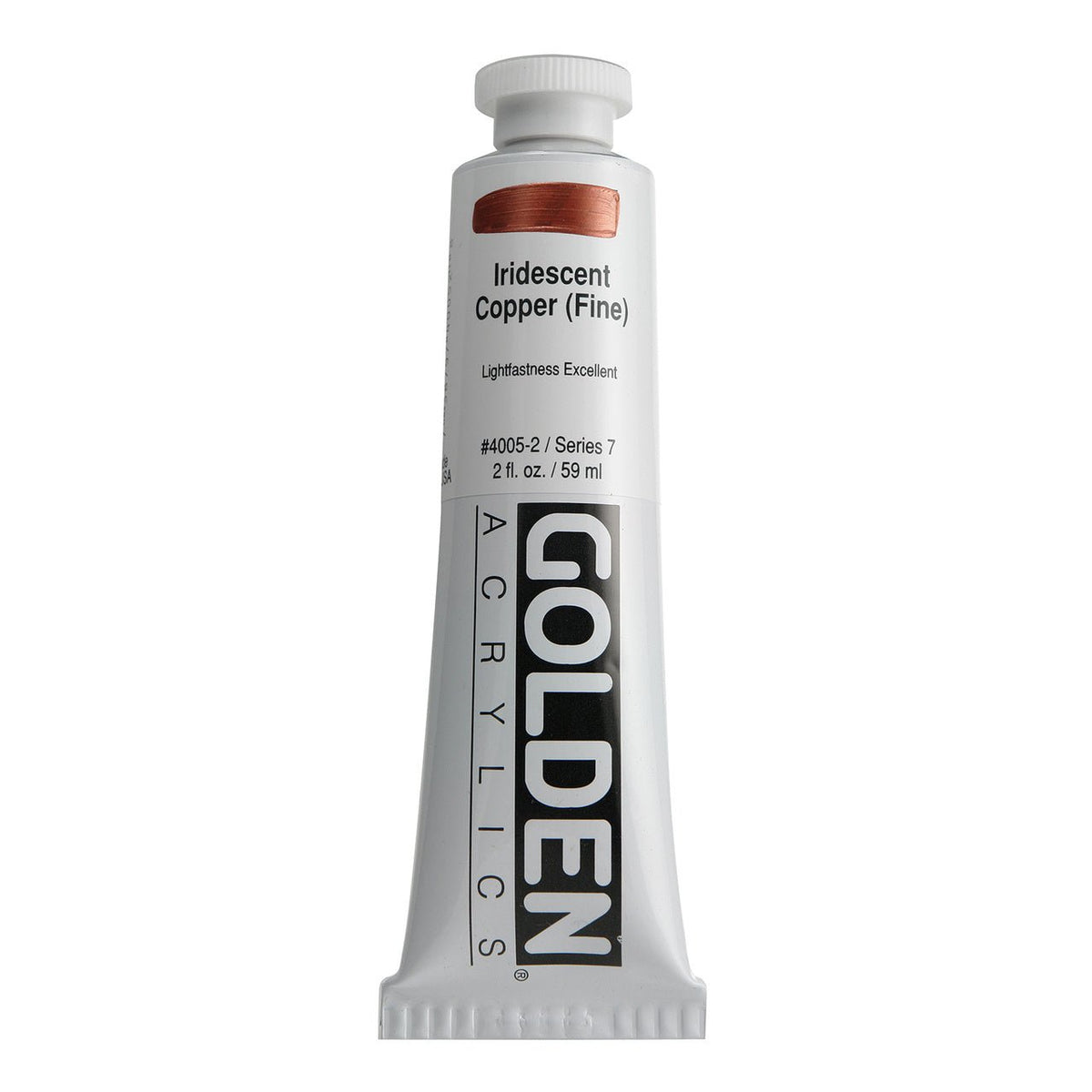 Golden Heavy Body Acrylic Iridescent Copper (fine) 2 oz - merriartist.com