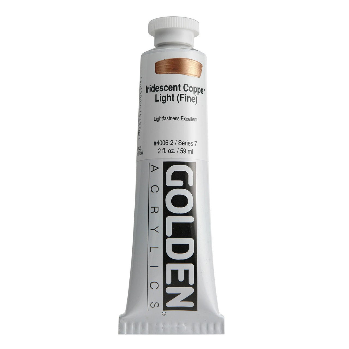 Golden Heavy Body Acrylic Iridescent Copper Light (fine) 2 oz - merriartist.com