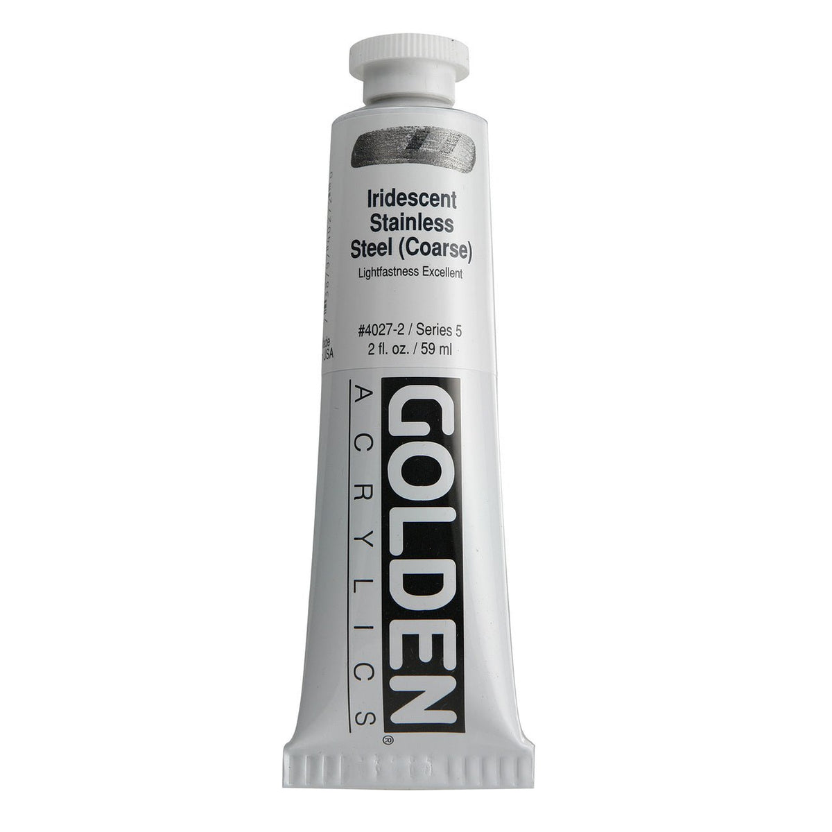 Golden Heavy Body Acrylic Iridescent Stainless Steel (coarse) 2 oz - merriartist.com